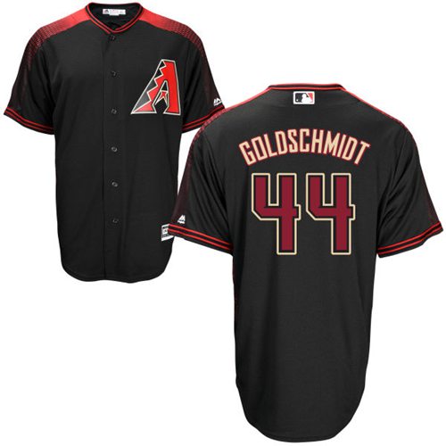 Diamondbacks #44 Paul Goldschmidt Black/Brick New Cool Base Stitched MLB Jersey